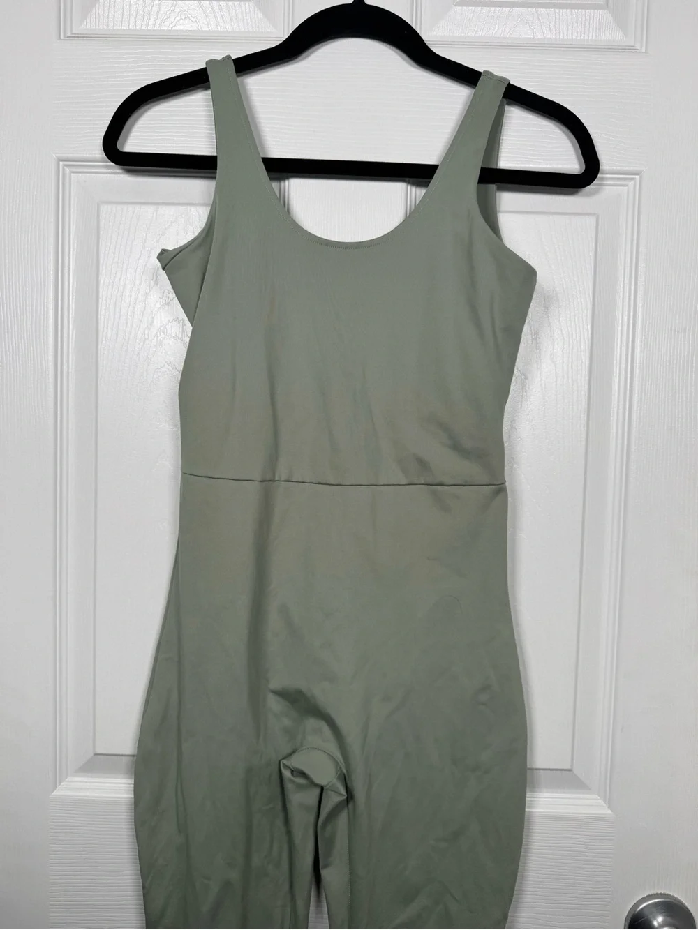 Girlfriend Collective Sage Green Compressive Unitard Jumpsuit Medium